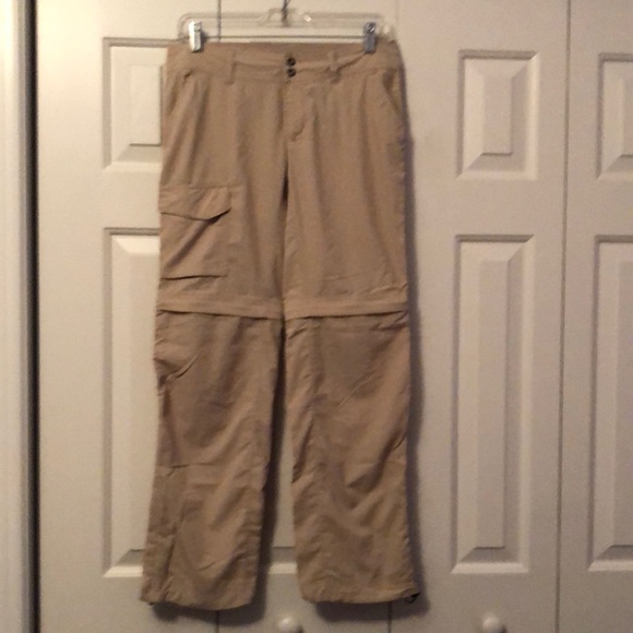 Columbia Omni Shade 2 in 1 pants / Bermuda shorts Bone color Size 4 short - Picture 1 of 15